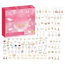 Christmas Jewelry Advent Calendar Necklaces, Rings, Earrings 24 Days Xmas Gifts