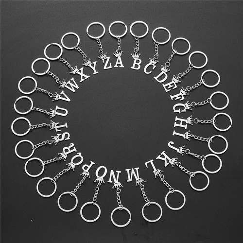 Letter keychain stainless - a-z,