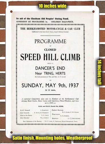 Metal sign 1937 dancer s - metal,