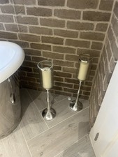 Pair of Candle Silver and