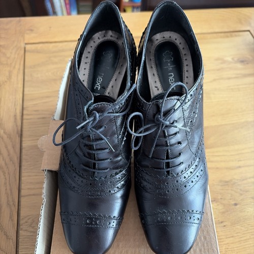 Next black leather brogue - black,