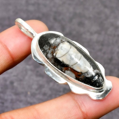 Orthoceras fossil gemstone - orthoceras, 925