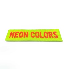 Neon Custom Name Embroidered patch, personalised biker scooter patches tag, 