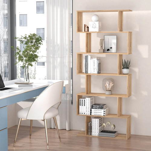 Large wooden bookcase shaped - large,
