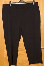 MR MAX 3XL (24-26)Black Stretch Pull On Trousers Like Robell 48-52" Waist 24"Leg