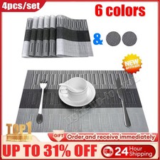 Set Of 4 PVC Place Mats &