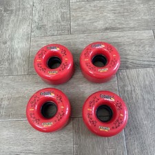 CLOUDS FLASH 62  Red Roller Skate Wheels  62mm 78A  set of 4 