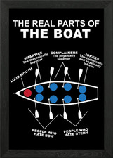 Rowing Boat Funny Framed Wall