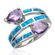 6x8 Pear Simulated Amethyst