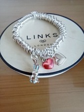 Links of London Sweetie Childs Bracelet With 3 Charms Extremely RARE