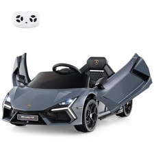 COSTWAY 12V Kids Ride on Car Licensed Lamborghini Revuelto Electric Vehicle-Grey