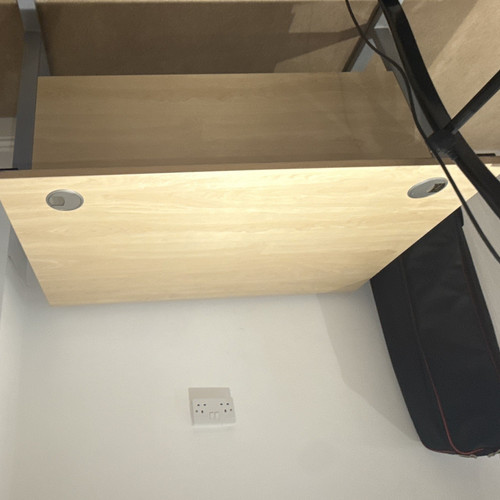 Light wood computer desk grey - light, desk,