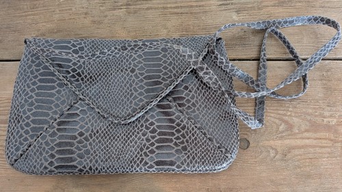 George grey snake print - grey, faux