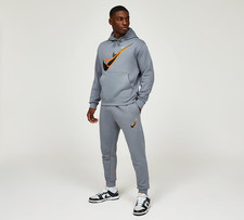 Nike Grey Moto Mens Tracksuit Fleece Hoodie Joggers Sweatpants Hoody Bottoms