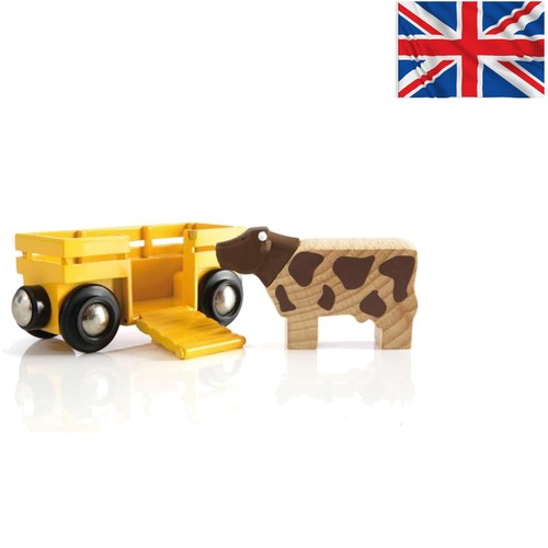 Retro wooden cow wagon - cow, &