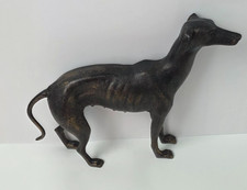 Cast Metal Figure of a Female Greyhound. 28 cm Tall and 26 cm Long.