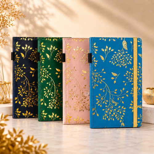 Notebook gold leaves wipe - a5,