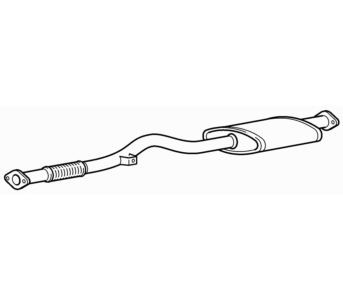 Centre exhaust middle silencer - middle,