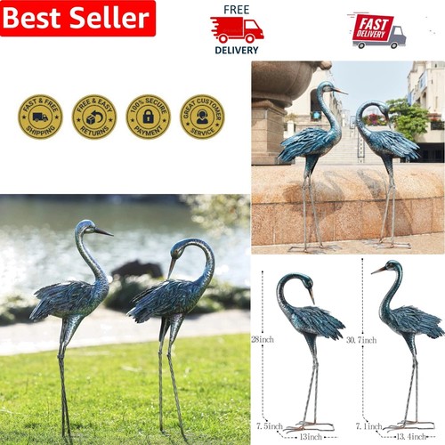 Garden crane statue - crane,