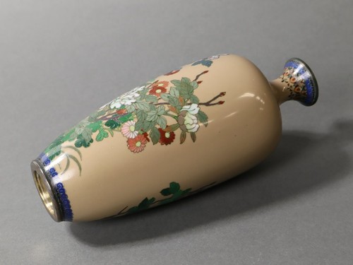 Old cloisonne flower vase - cloisonne,