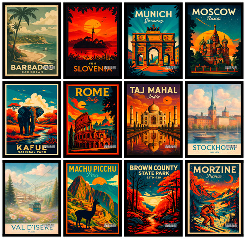 Iconic world cities poster - cities, |