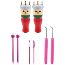 French Knitter Tool 2 Pack, Wooden Knitting  Set Spool Knitting Doll6582
