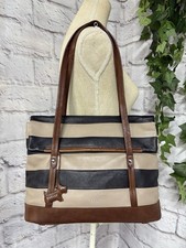 👜RADLEY Ladies “Babington Stripe” Finest Leather Medium Shoulder/Tote Bag👜