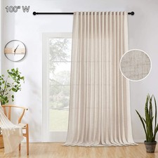 Extra Wide Linen Look Semi