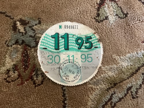 Old tax disc november - tax,