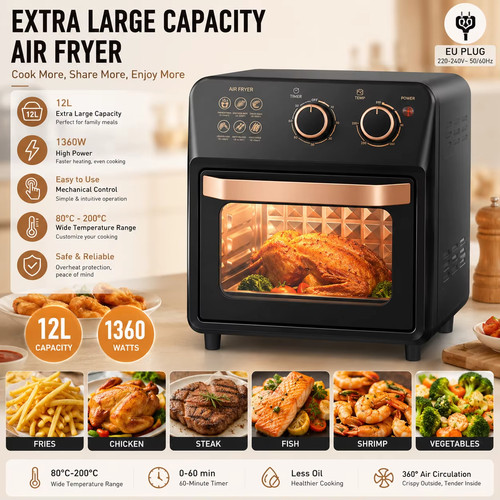 12l air fryer oven electric - air, oven,