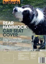 Halfords Rear Hammock Heavy Duty Black Car Seat Cover (Large) for Dogs