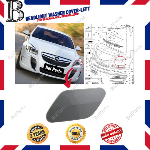 Headlight washer cover left - washer,