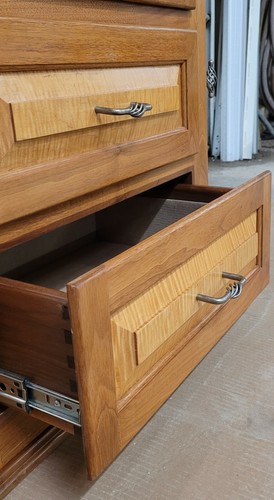 Walnut gun cabinet - cabinet,, tall