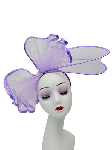 Large flower feather hair hat - large,