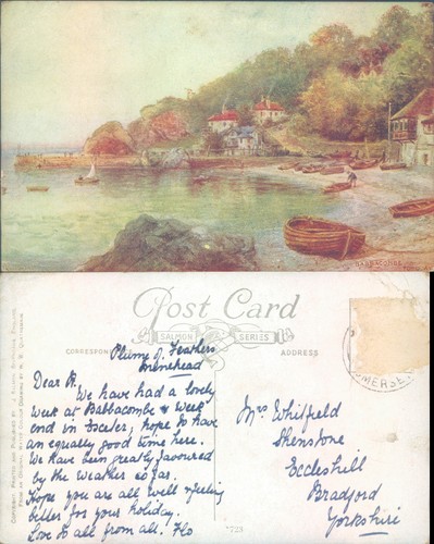 Babacombe beach and - boats, j