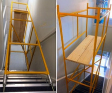 Stairwell Scaffolding Tower with Scaffolding Boards or Trapdoor