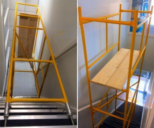 Stairwell scaffolding tower - scaffolding,