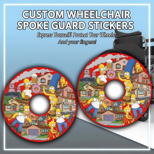 Wheelchair spoke guard sticker - guard,
