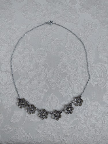 Vintage silver toned marcasite - vintage,