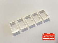 5 x LEGO White Window 1 x 2 x
