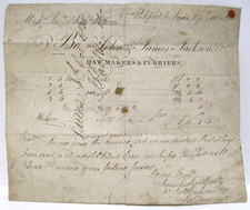 Antique 1830 Letter / Entire Cover Stockport Hat Makers Invoice to Garstang