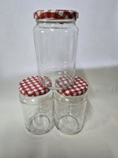 3 X Empty Jam Jars  Kitchen &