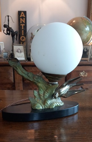 French art deco table lamp - art,