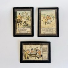 Randolph Caldecott hunting prints in handmade frames, book plates John Gilpin