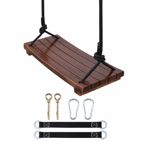 Wooden swing seat carbonized - swing,