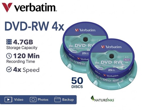 Verbatim blank dvd 4 7gb - 50, 4.7gb