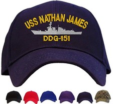 USS Nathan James DDG-151 Embroidered Baseball Cap - Available in 6 Colors Hat 