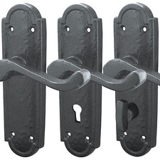 Turnberry Internal Door Handles Sets Lever On Backplate - Black Antique JAB301