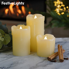 Set led flameless pillar - of,