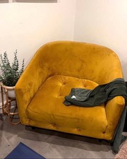 cuddle chair arm chair mustard